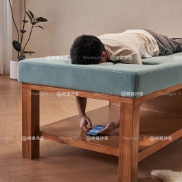 實(shí)木簡約中式SPA床